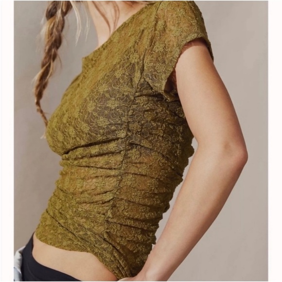 Free People Keep It Simple Lace Baby Tee - Picture 1 of 2